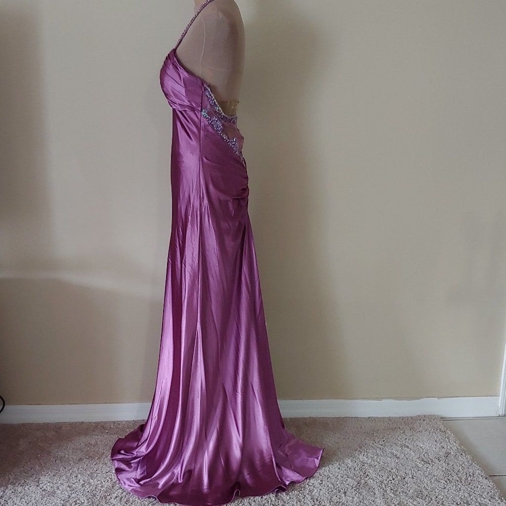 (6) Gorgeous Faviana Halter Top Long Gown With a Sexy Back - Picture 2 of 5